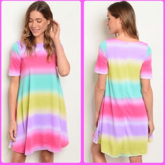 Colorful Tie Dye Dress
